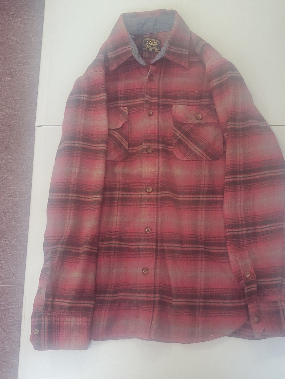 Jachs Red Plaid Long-Sleeve Button-Down Shirt